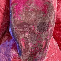 WOMENS OUTERWEAR SKULL VELVET PUFFER JACKET-PINK Best Seller 15 WOMENS OUTERWEAR SKULL VELVET PUFFER JACKET-PINK Best Seller