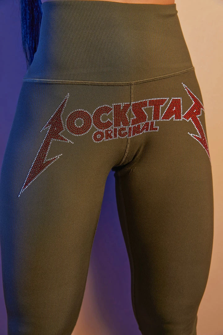 WOMENS ACTIVEWEAR CLAUDIA RIBBED ACTIVE SET-OLIVE 8 WOMENS ACTIVEWEAR CLAUDIA RIBBED ACTIVE SET-OLIVE