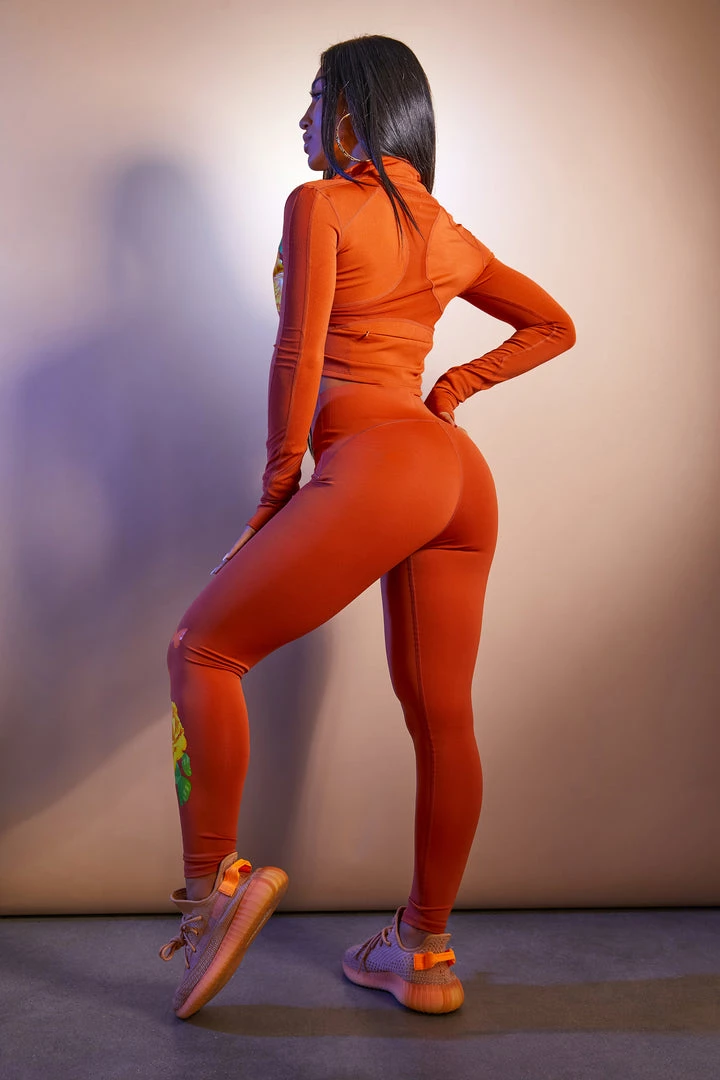 WOMENS ACTIVEWEAR BLOSSOM TUMMY TUCK ACTIVE SET-BROWN 9 WOMENS ACTIVEWEAR BLOSSOM TUMMY TUCK ACTIVE SET-BROWN