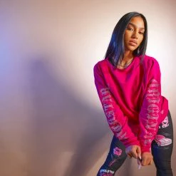 WOMENS HOODIES & SWEATSHIRTS VERGE CREWNECK SWEATSHIRT-FUCHSIA Best Seller 8 WOMENS HOODIES & SWEATSHIRTS VERGE CREWNECK SWEATSHIRT-FUCHSIA Best Seller