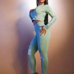 WOMENS ACTIVEWEAR BANKROLL TUMMY TUCK ACTIVE SET-GREEN Best Seller 14 WOMENS ACTIVEWEAR BANKROLL TUMMY TUCK ACTIVE SET-GREEN Best Seller