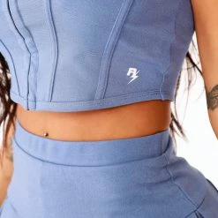 WOMENS DRESSES KATIA CORSET SKIRT SET - DENIM BLUE