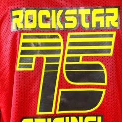 MENS TANKS RONALDO GRAPHIC PRINTED JERSEY- RED Tops