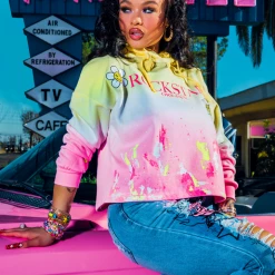 WOMENS HOODIES & SWEATSHIRTS INDIA LOVE IN DAISY CHAIN TIE DYE HOODIE-YELLOW/MULTI 5 WOMENS HOODIES & SWEATSHIRTS INDIA LOVE IN DAISY CHAIN TIE DYE HOODIE-YELLOW/MULTI