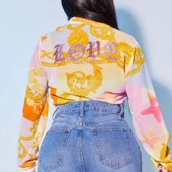 WOMENS TOPS CALYPSO CHIFFON TOP-PINK/ORANGE Best Seller 11 WOMENS TOPS CALYPSO CHIFFON TOP-PINK/ORANGE Best Seller