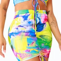 WOMENS DRESSES JUDAN SKIRT SET - YELLOW MULTI Best Seller