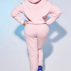 WOMENS TRACK SETS JASMIN OVERSIZED TRACKSET-PINK 9 WOMENS TRACK SETS JASMIN OVERSIZED TRACKSET-PINK