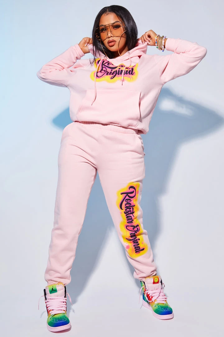 WOMENS TRACK SETS JASMIN OVERSIZED TRACKSET-PINK 1 WOMENS TRACK SETS JASMIN OVERSIZED TRACKSET-PINK