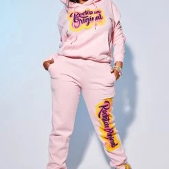 WOMENS TRACK SETS JASMIN OVERSIZED TRACKSET-PINK 7 WOMENS TRACK SETS JASMIN OVERSIZED TRACKSET-PINK