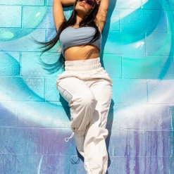 WOMENS PANTS Best Seller ALAIA WINDBREAKER JOGGER PANT-BEIGE