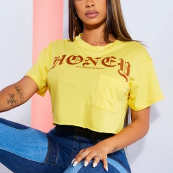 WOMENS TEES Best Seller HONEY TEE-GOLD