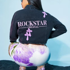 WOMENS JACKETS KINLEY DENIM JACKET-BLACK 13 WOMENS JACKETS KINLEY DENIM JACKET-BLACK