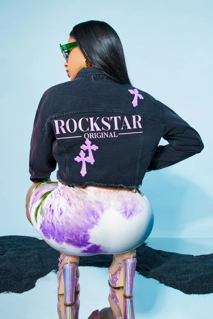 WOMENS JACKETS KINLEY DENIM JACKET-BLACK 6 WOMENS JACKETS KINLEY DENIM JACKET-BLACK