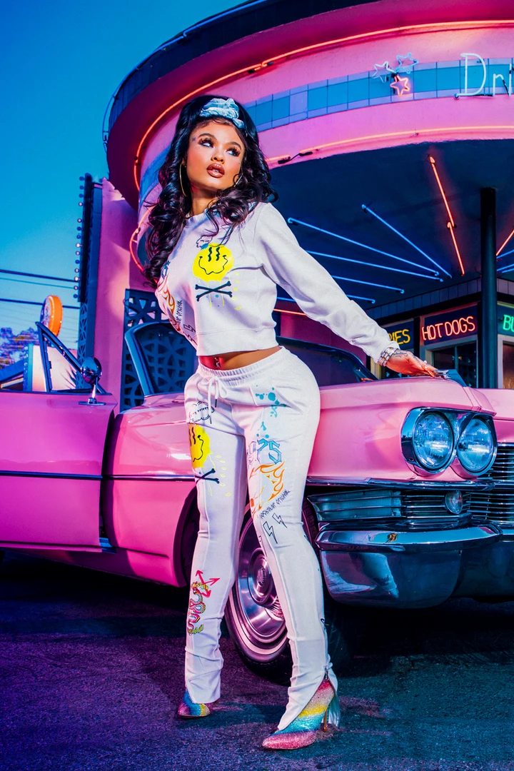 WOMENS TRACK SETS INDIA LOVE IN FINLEY TRACKSET-WHITE 3 WOMENS TRACK SETS INDIA LOVE IN FINLEY TRACKSET-WHITE