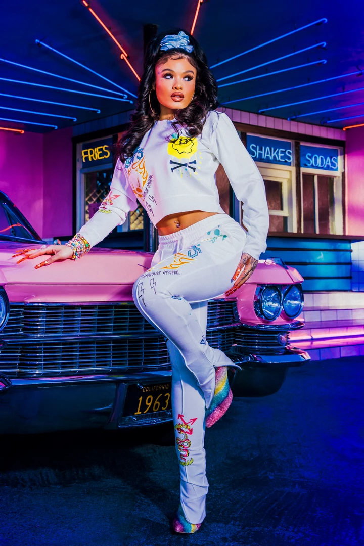 WOMENS TRACK SETS INDIA LOVE IN FINLEY TRACKSET-WHITE 1 WOMENS TRACK SETS INDIA LOVE IN FINLEY TRACKSET-WHITE