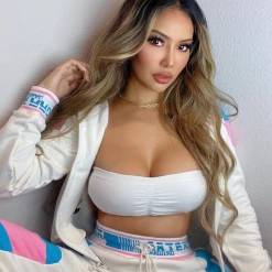 WOMENS TRACK SETS BECCA HOODIE SET - WHITE