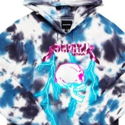 MENS HOODIES & SWEATSHIRTS SAGE PRINTED HOODIE-ROYAL BLUE Tops