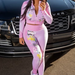 WOMENS ACTIVEWEAR BELLATRIX HIGH WAISTED ACTIVEWEAR SET-FUCSHIA 6 WOMENS ACTIVEWEAR BELLATRIX HIGH WAISTED ACTIVEWEAR SET-FUCSHIA