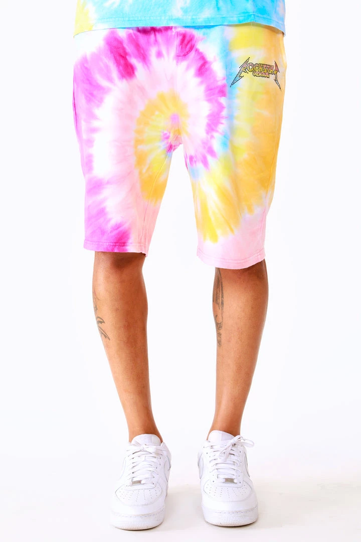 MENS SHORT SETS ZEPPLIN TIE DYE SHORT SET-ORG/PINK Track Sets 8 MENS SHORT SETS ZEPPLIN TIE DYE SHORT SET-ORG/PINK Track Sets
