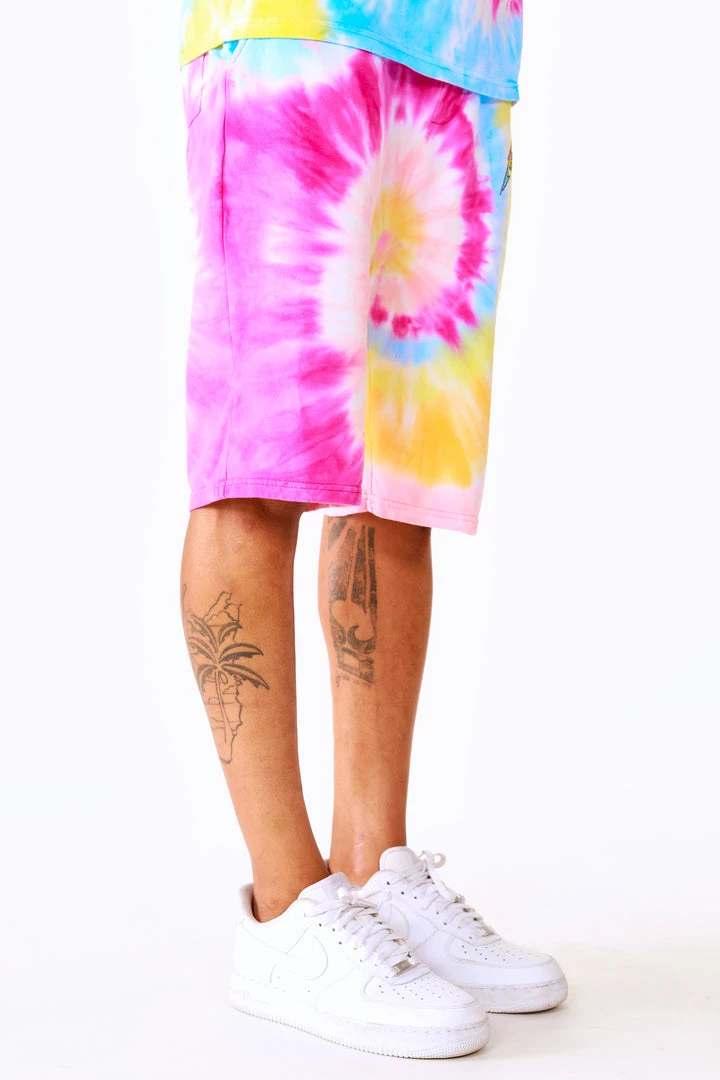 MENS SHORT SETS ZEPPLIN TIE DYE SHORT SET-ORG/PINK Track Sets 14 MENS SHORT SETS ZEPPLIN TIE DYE SHORT SET-ORG/PINK Track Sets