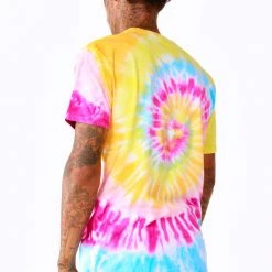 MENS SHORT SETS ZEPPLIN TIE DYE SHORT SET-ORG/PINK Track Sets 22 MENS SHORT SETS ZEPPLIN TIE DYE SHORT SET-ORG/PINK Track Sets