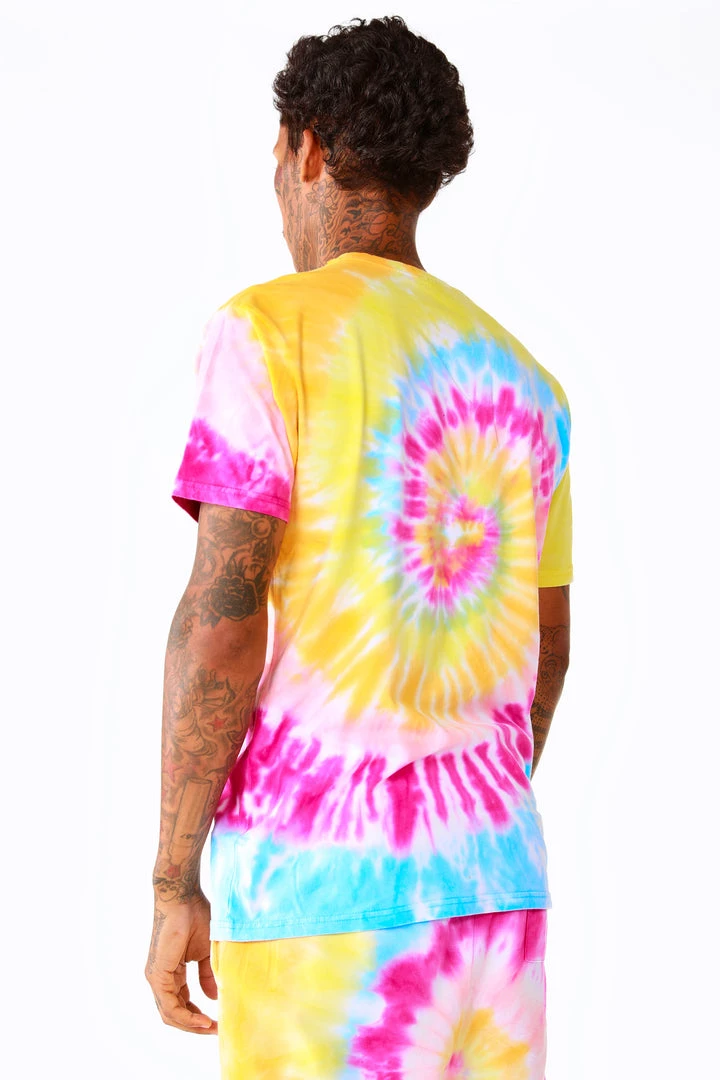 MENS SHORT SETS ZEPPLIN TIE DYE SHORT SET-ORG/PINK Track Sets 5 MENS SHORT SETS ZEPPLIN TIE DYE SHORT SET-ORG/PINK Track Sets