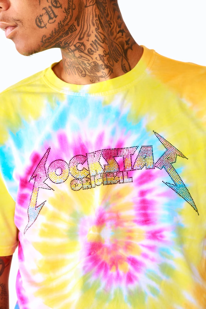 MENS SHORT SETS ZEPPLIN TIE DYE SHORT SET-ORG/PINK Track Sets 3 MENS SHORT SETS ZEPPLIN TIE DYE SHORT SET-ORG/PINK Track Sets