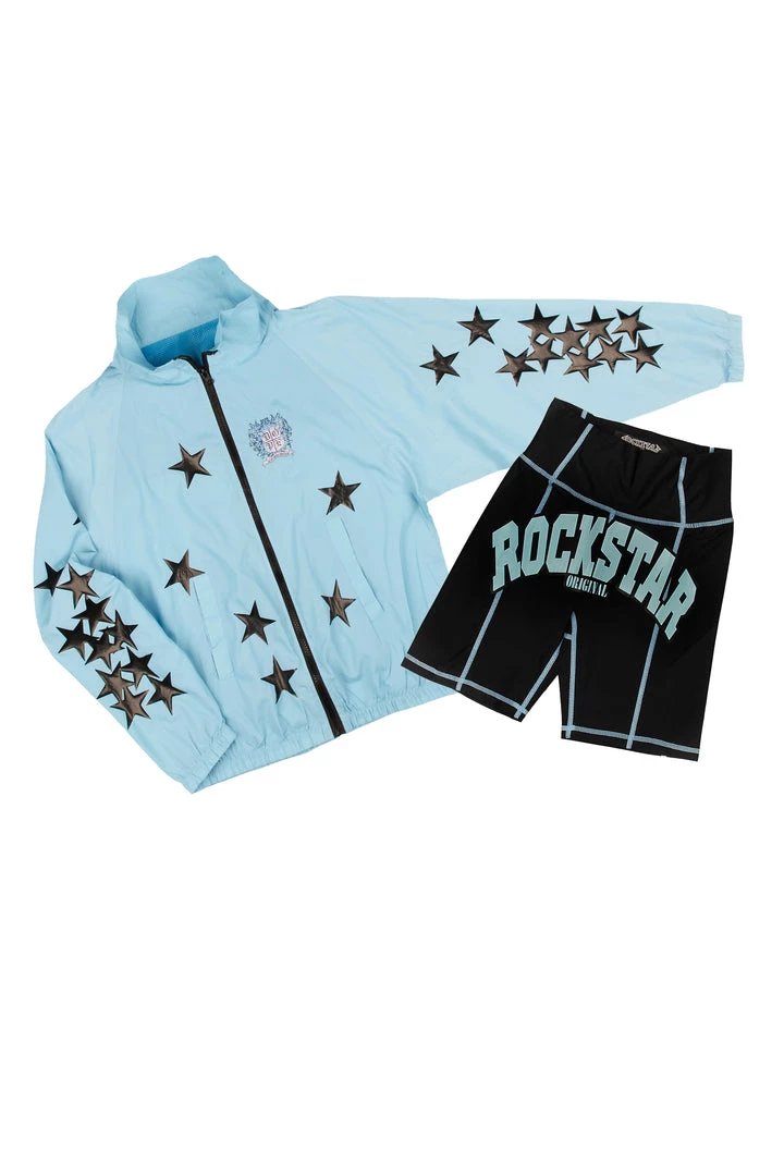 WOMENS ACTIVE SHORT SETS ADOLA SHORT SET-BLUE 2 WOMENS ACTIVE SHORT SETS ADOLA SHORT SET-BLUE