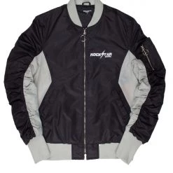 MENS JACKETS AKI BOMBER JACKET-BLACK/GREY