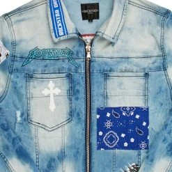 MENS DENIM JACKETS AKIO DENIM JACKET-BLUE