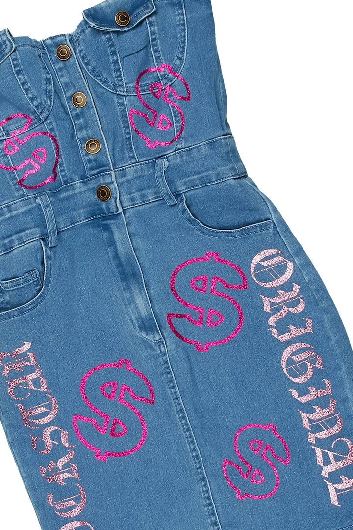 WOMENS DRESSES ALANIS DENIM MINI DRESS-MED.WASH 2 WOMENS DRESSES ALANIS DENIM MINI DRESS-MED.WASH