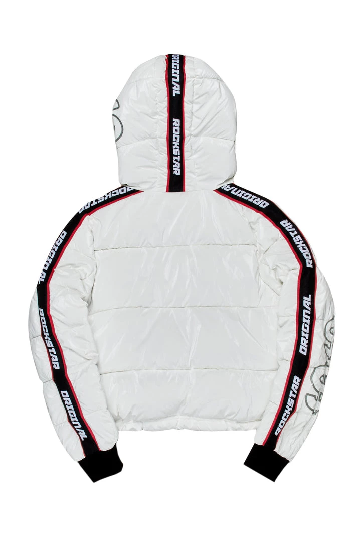 WOMENS OUTERWEAR ANGEL PUFFER JACKET-WHITE 4 WOMENS OUTERWEAR ANGEL PUFFER JACKET-WHITE