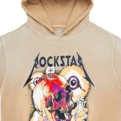 MENS HOODIES & SWEATSHIRTS ANGUS SHORT SLEEVE HOODIE-BEIGE Tops