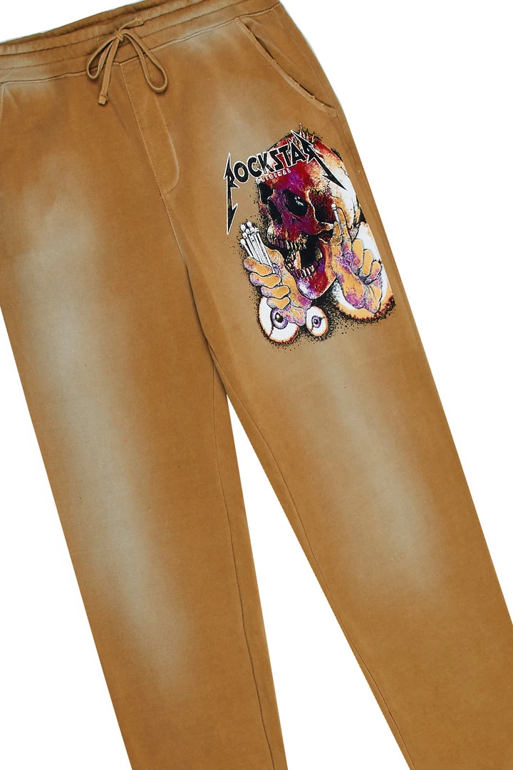 MENS TRACK SETS ANGUS T-SHIRT/JOGGER SET-BEIGE 3 MENS TRACK SETS ANGUS T-SHIRT/JOGGER SET-BEIGE