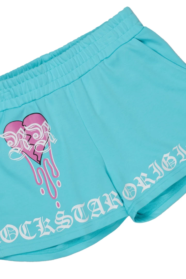 WOMENS SHORT SETS ANNETTE SHORT SET-TURQUOISE 3 WOMENS SHORT SETS ANNETTE SHORT SET-TURQUOISE