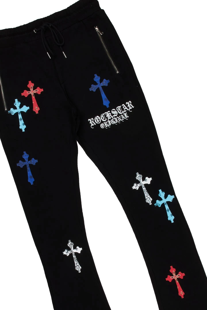 MENS TRACK SETS BERLIN T-SHIRT STACKED FLARE TRACKSET-BLACK 8 MENS TRACK SETS BERLIN T-SHIRT STACKED FLARE TRACKSET-BLACK