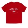 WOMENS TEES BEVERLY HILLS CROP TEE-RED Best Seller