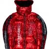 MENS OUTERWEAR BICKS PATCHWORK PUFFER JACKET-RED