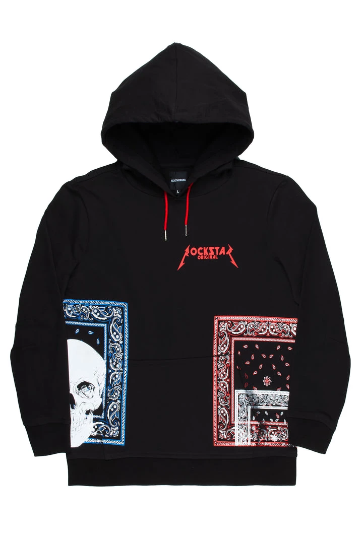 MENS HOODIES & SWEATSHIRTS BILLIE PRINTED HOODIE-BLACK 1 MENS HOODIES & SWEATSHIRTS BILLIE PRINTED HOODIE-BLACK