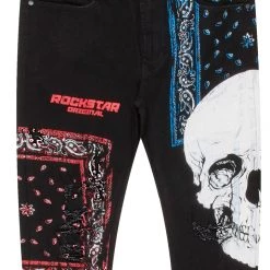 MENS JEANS BILLIE PRINTED JEAN-BLACK