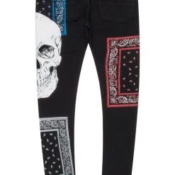 MENS JEANS BILLIE PRINTED JEAN-BLACK