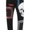 MENS JEANS BILLIE PRINTED JEAN-BLACK