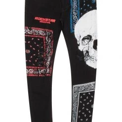 MENS JEANS BILLIE PRINTED JEAN-BLACK