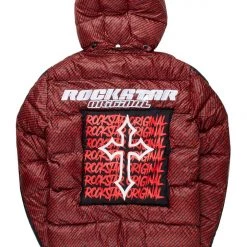 MENS OUTERWEAR BISHOP GRAPHIC PUFFER JACKET-RED/BLACK Jackets & Outerwear 7 MENS OUTERWEAR BISHOP GRAPHIC PUFFER JACKET-RED/BLACK Jackets & Outerwear