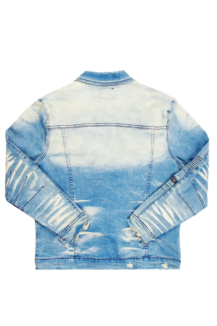 MENS DENIM JACKETS BK BIKER JACKET- DARK BLUE 3 MENS DENIM JACKETS BK BIKER JACKET- DARK BLUE