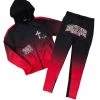 MENS TRACK SETS LAVA ZIPPER JACKET TRACK SET-RED/BLACK