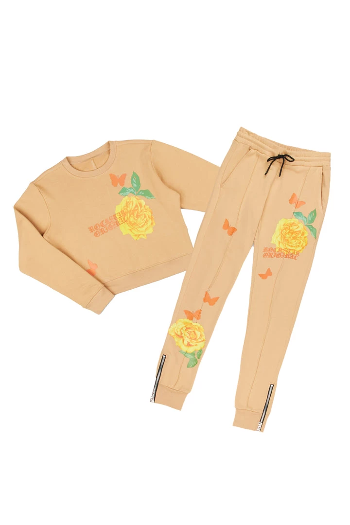 WOMENS TRACK SETS BLOSSOM TRACKSET-TAN 1 WOMENS TRACK SETS BLOSSOM TRACKSET-TAN