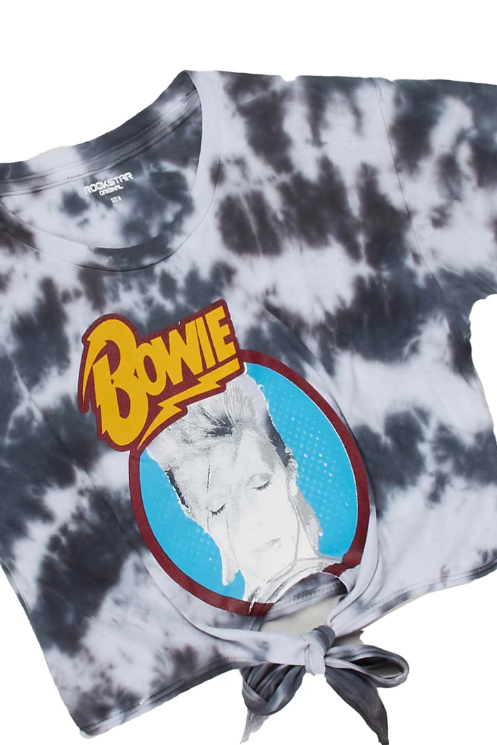 WOMENS TEES BOWIE TIE DYE CROP TEE-MULTI 2 WOMENS TEES BOWIE TIE DYE CROP TEE-MULTI
