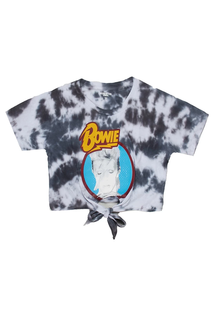 WOMENS TEES BOWIE TIE DYE CROP TEE-MULTI 1 WOMENS TEES BOWIE TIE DYE CROP TEE-MULTI
