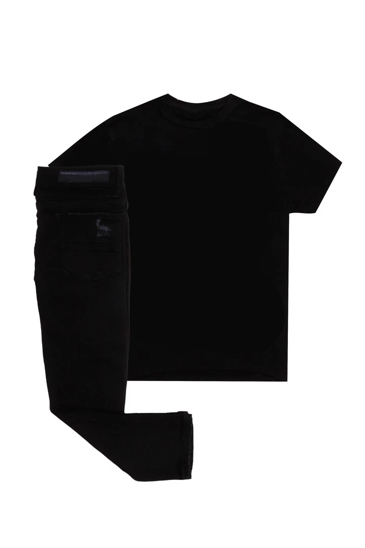 BOYS DENIM SETS BOYS BERLIN T-SHIRT/JEAN SET-BLACK New Arrivals 4 BOYS DENIM SETS BOYS BERLIN T-SHIRT/JEAN SET-BLACK New Arrivals